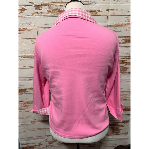 Vintage Women’s Baxter and Wells Pink Mock Layer Top 3/4 sleeve-M - Picture 6 of 11